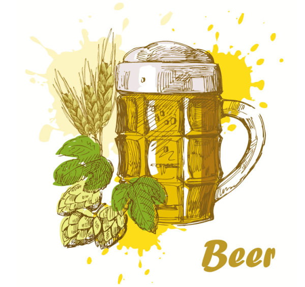 Hand-painted food 05 - vector material