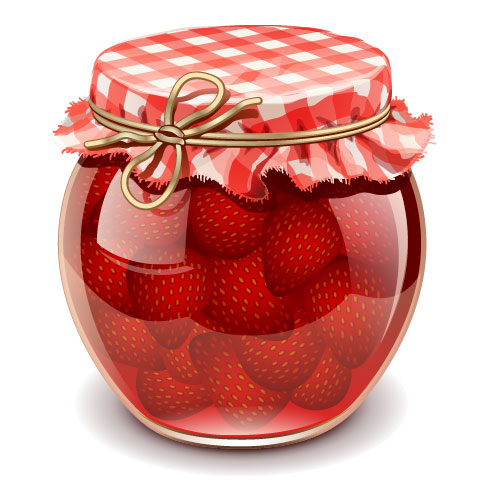 Beautifully canned fruit 03 - vector material
