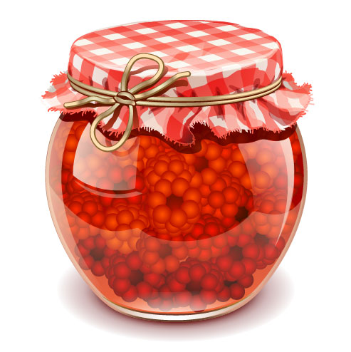 Beautifully canned fruit 05 - vector material