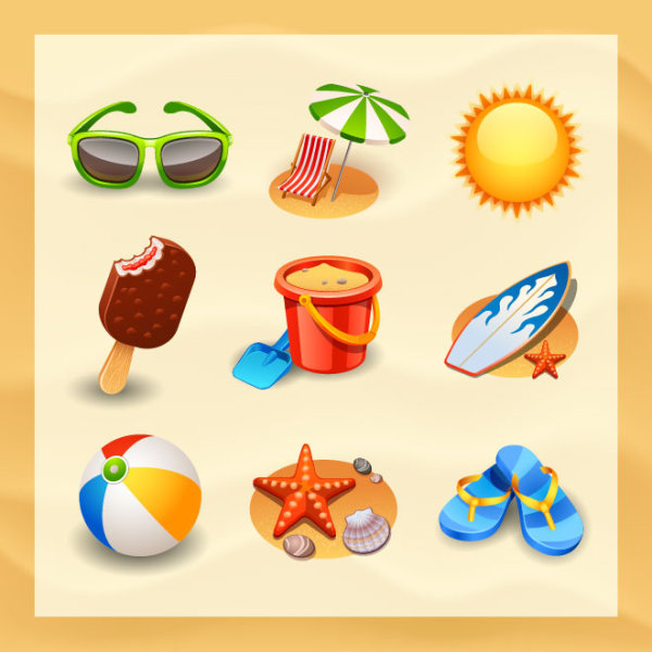 Exquisite cartoon icon 01 - vector material