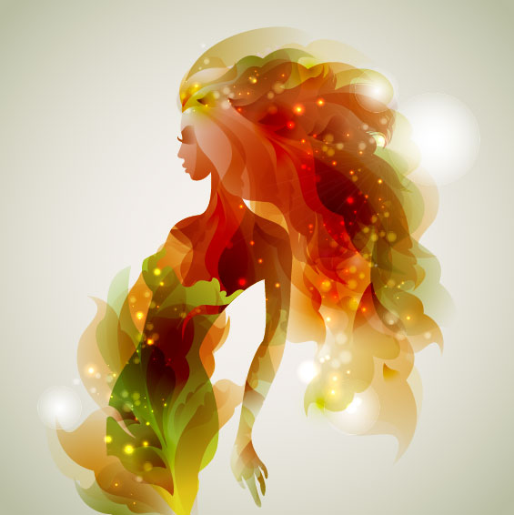 Beauty fashion illustrator 02 - vector material