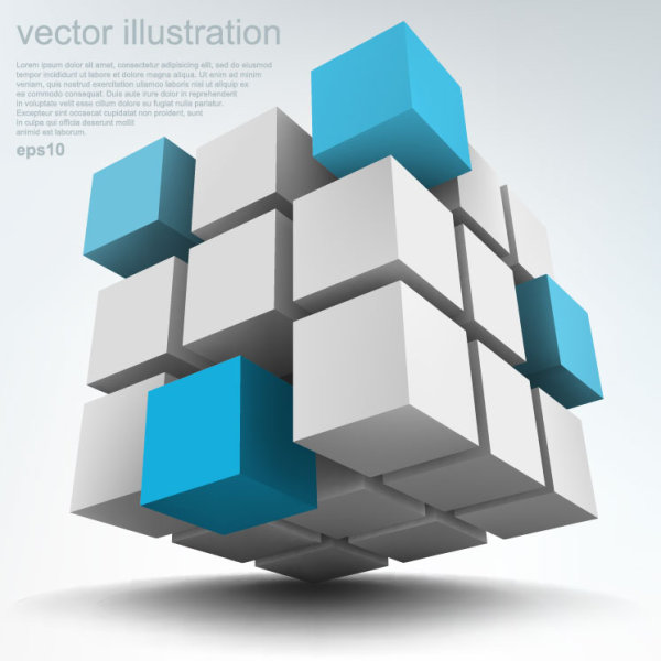 Stereoscopic technology background 04 - vector material