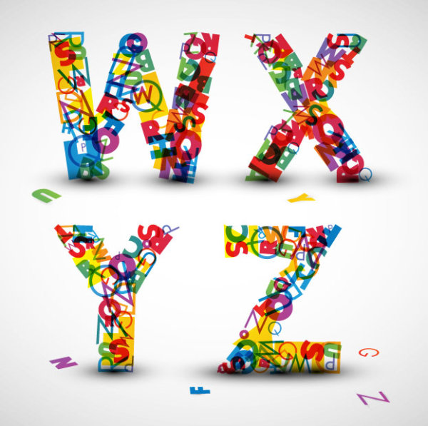 Creative alphabet design 04 - vector material