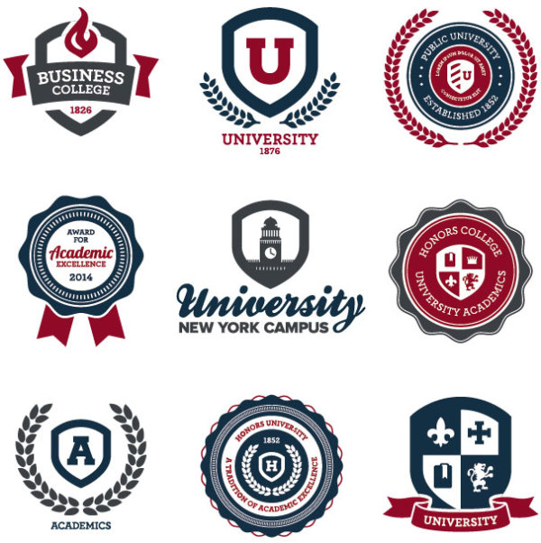 Classics label stickers 02 - vector material