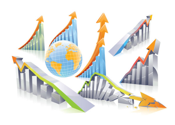 3D three-dimensional histogram 01 - vector material