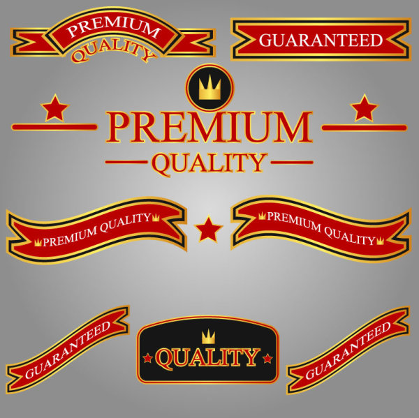 Classics label stickers 05 - vector material