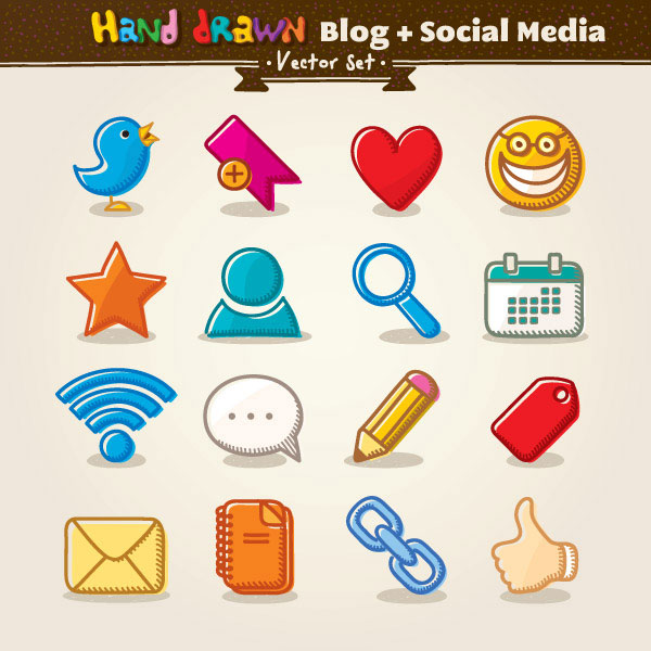 Cartoon icon vector material -3