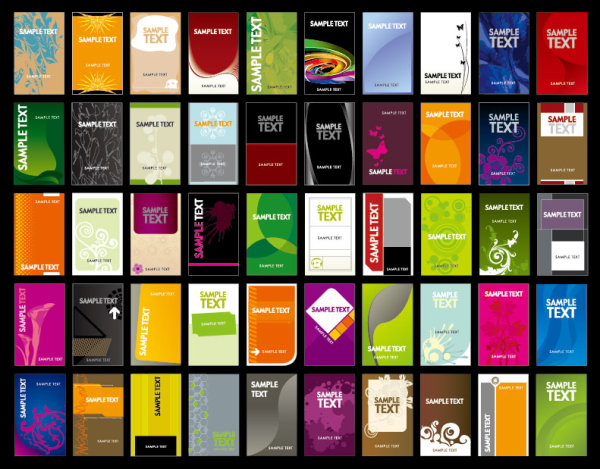 Variety business cards template 01 - vector material