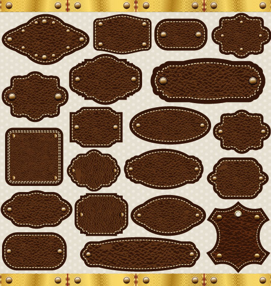 Classics label stickers 01 - vector material
