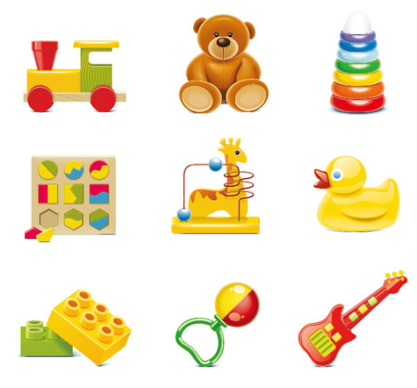 Fine children's toys 01 - vector material