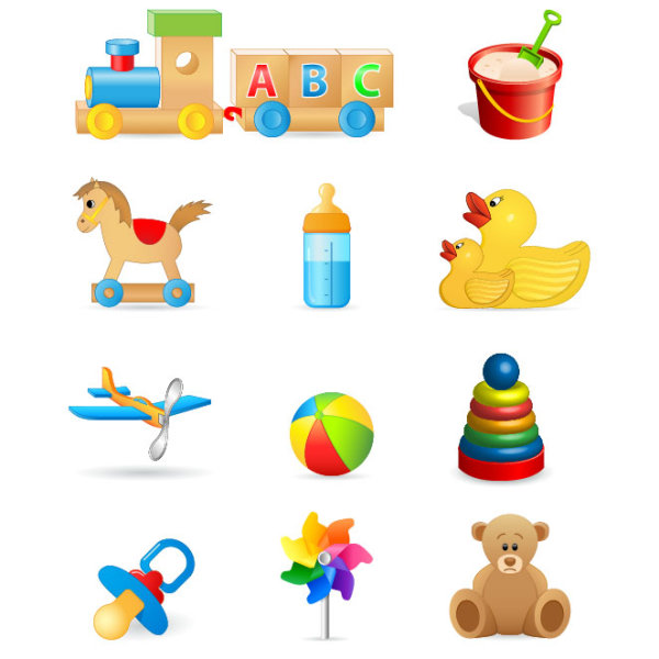 Fine children's toys 05 - vector material
