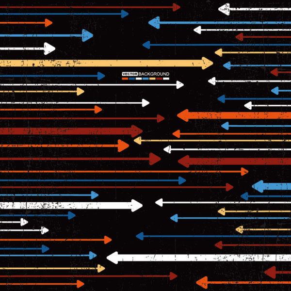 The trend of colored arrows 05 - vector material