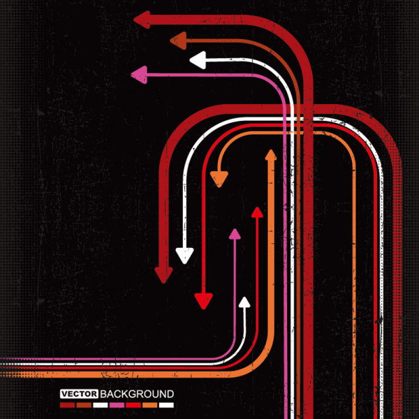 The trend of colored arrows 08 - vector material