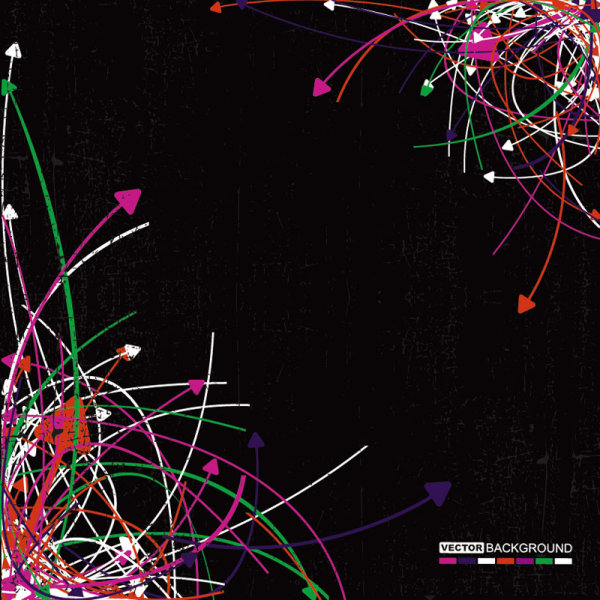 The trend of colored arrows 21 - vector material