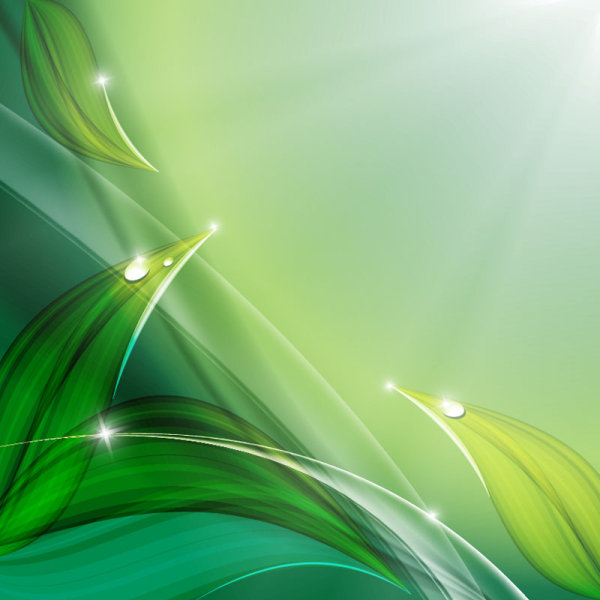 Fine foliage background 02 - vector material