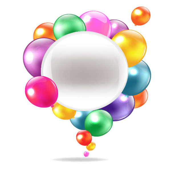 Colored balloons 04 - vector material