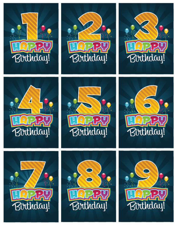 Cartoon Digital card 01 - vector material