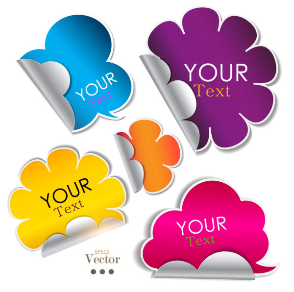 Beautifully label 03 - vector material