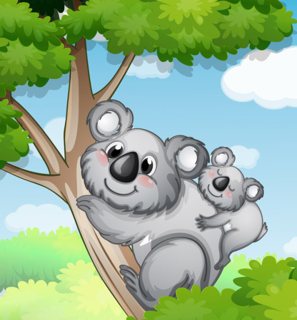 Cute cartoon background 02 - vector material
