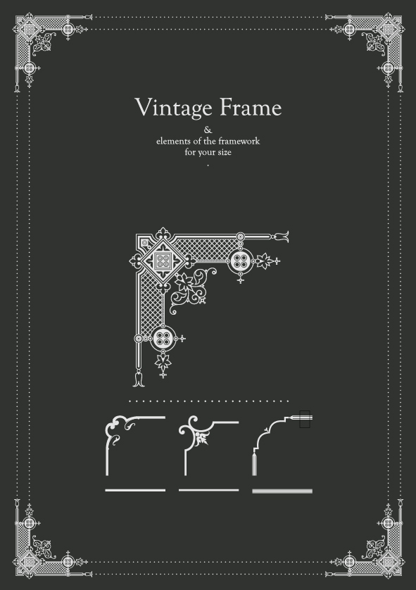 Classic Label Design 03 - vector material