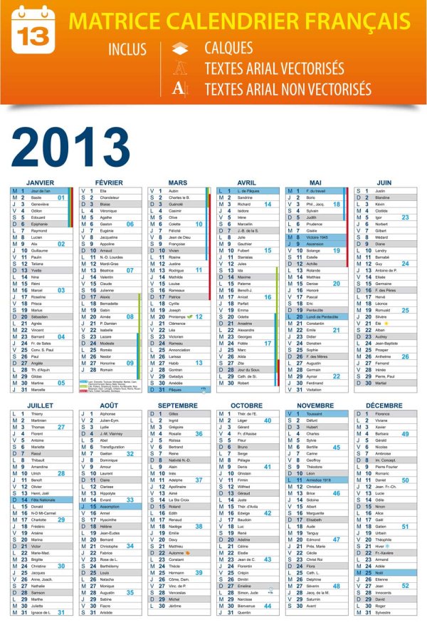 2013 Creative Calendar 04 - vector material