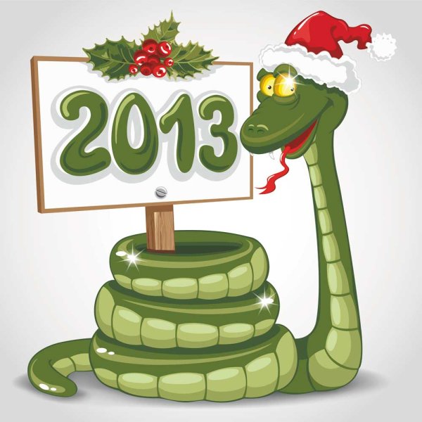 Cute cartoon snake 06 - vector material