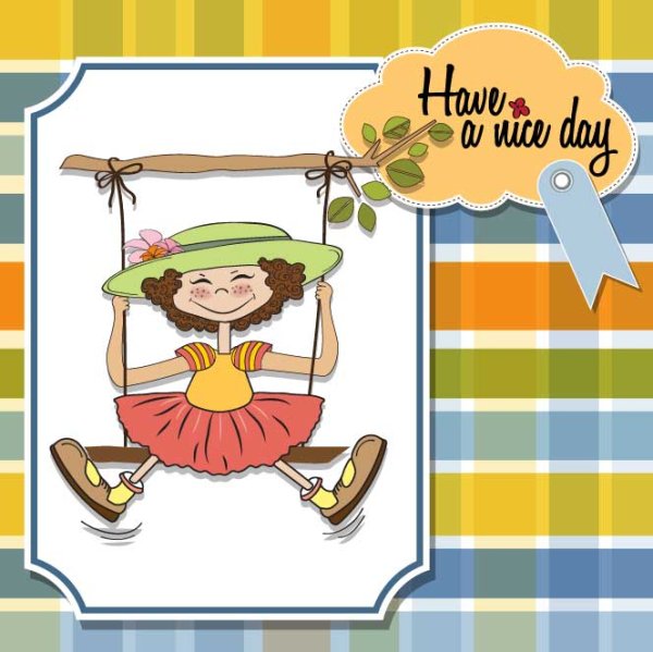 Cartoon illustrator 01 - vector material
