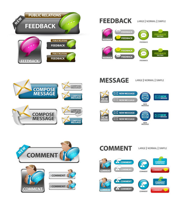 Web design elements 16 - vector material