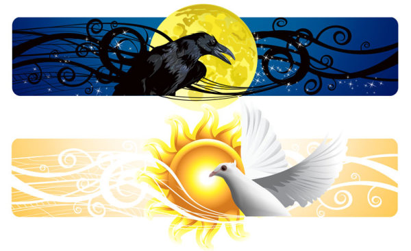 Cartoon banner - vector material