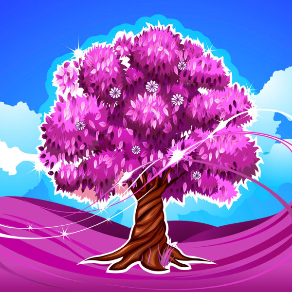 Cartoon leaves - vector material
