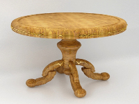 European wooden coffee table 3D model
