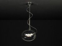 Transparent crystal round lampshade chandelier model
