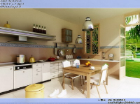 Bright Kitchen Restaurant 3D model