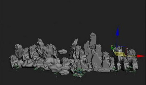 Outdoor rockery design model