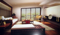 Modern Wooden retro living room