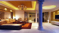Bright and spacious European-style living room