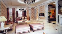 The refreshing European modern living room