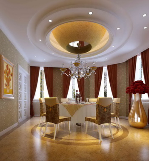 Palatial hotel-style rooms restaurant model
