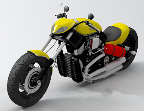 Handsome motorcycle model
