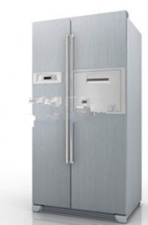 3d model of two-door refrigerator