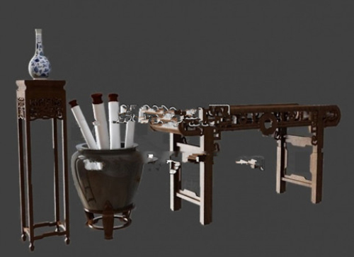 Ink, brush 3d model