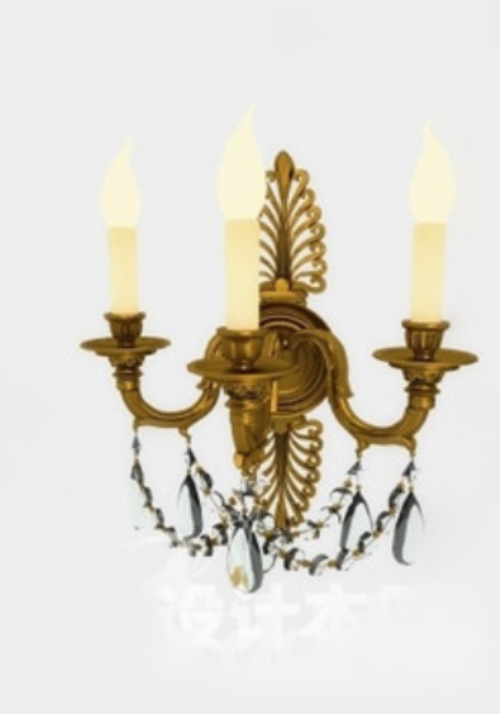 Gold lobby glass chandelier model