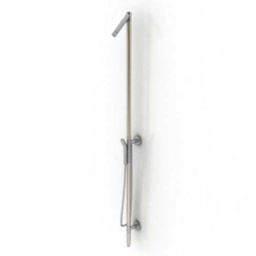steel shower 3d model, model bathroom
