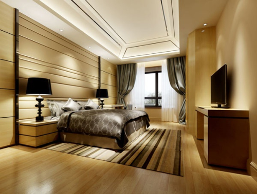 Modern cozy bedroom 3d models