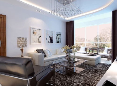 fresh brisk fashion living room 3d model
