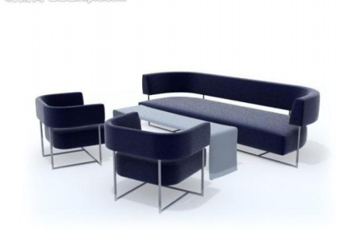 simple black and gray sofa 3d mold