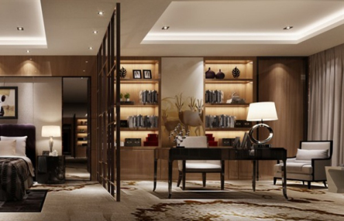 Elegant luxury bedroom den 3d models