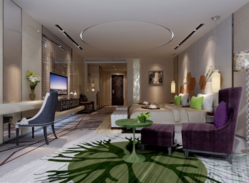 Luxurious modern bedroom 3d model