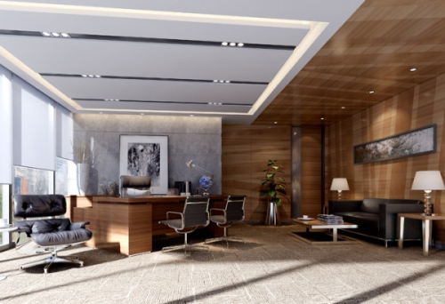 Modern style business office 3d model