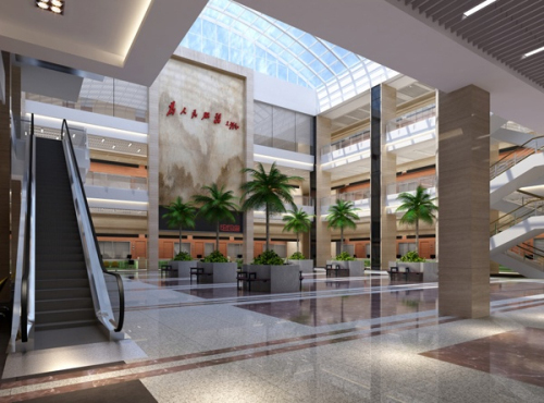 Fresh arcade hall 3d model